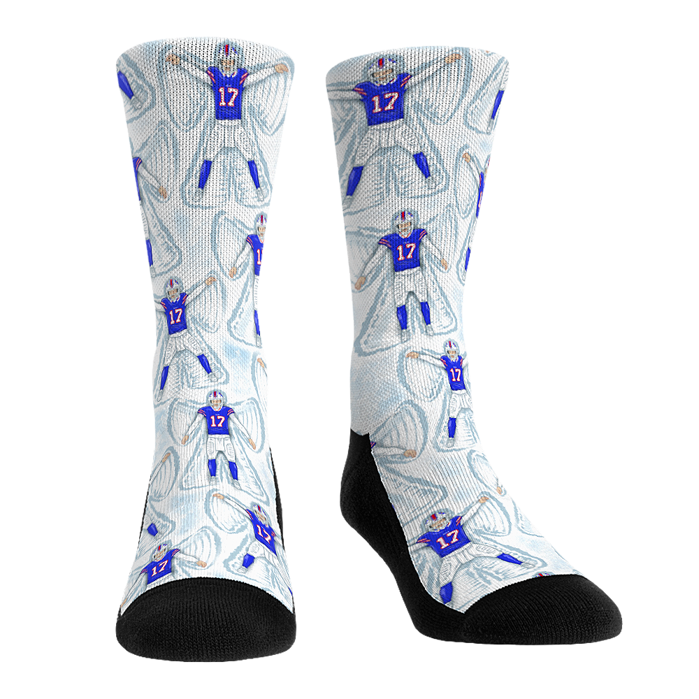 Josh Allen - Buffalo Bills - Snow Angels Crew Socks