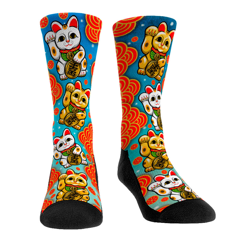 Lucky Cat Crew Socks
