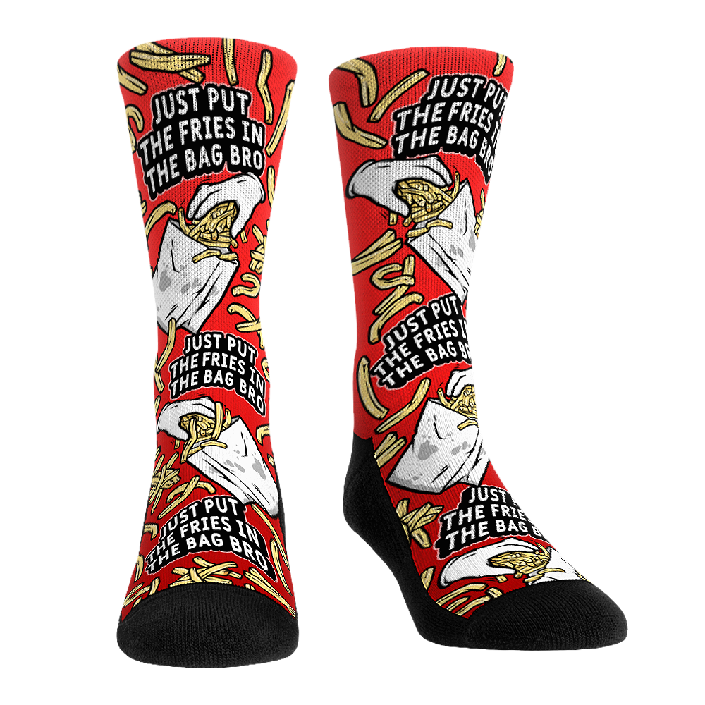 Just Put the Fries in the Bag Bro Crew Socks