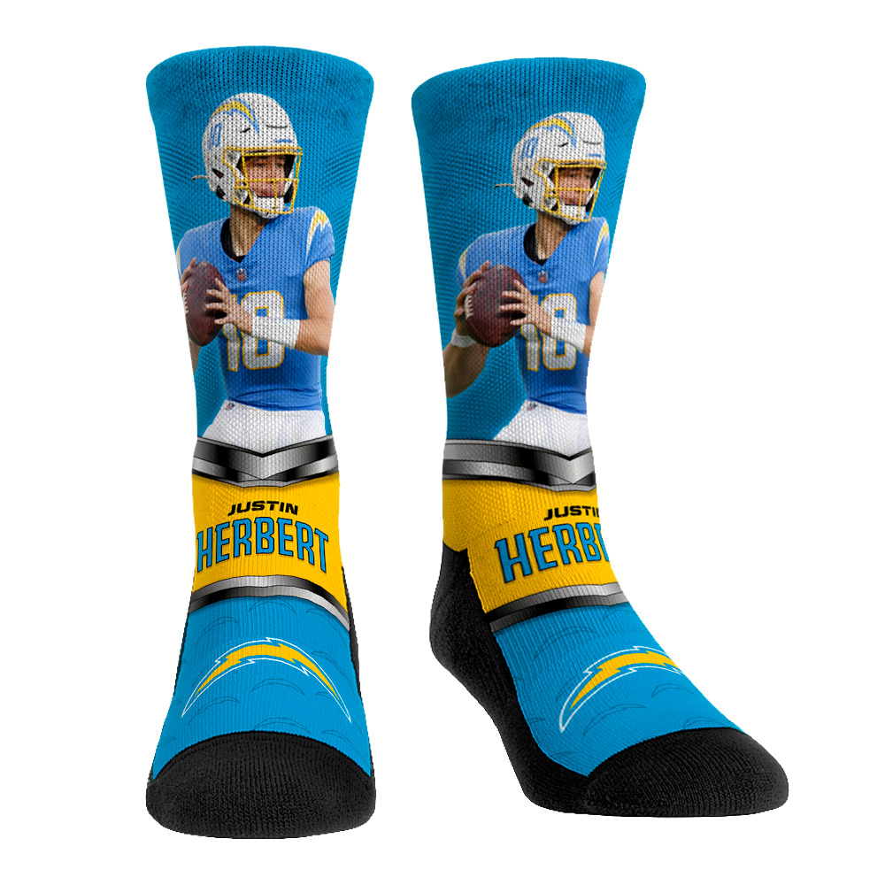 Justin Herbert - Los Angeles Chargers - Highlight Crew Socks