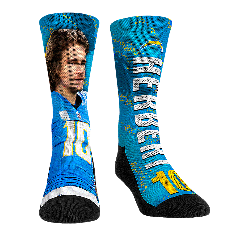 Justin Herbert - Los Angeles Chargers - Big Player Crew Socks