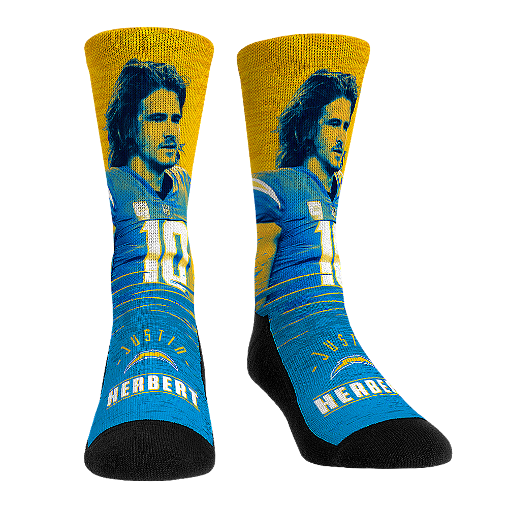 Justin Herbert - Los Angeles Chargers - Jumbotron Crew Socks
