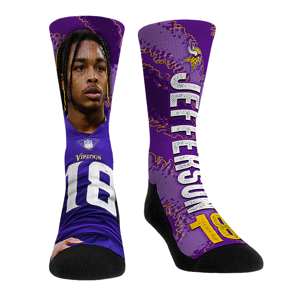 Justin Jefferson - Minnesota Vikings - Big Player Crew Socks