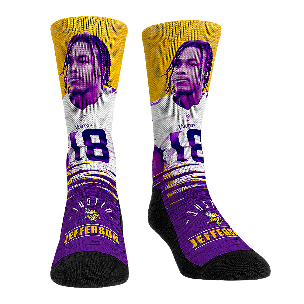 Justin Jefferson - Minnesota Vikings - Jumbotron Crew Socks