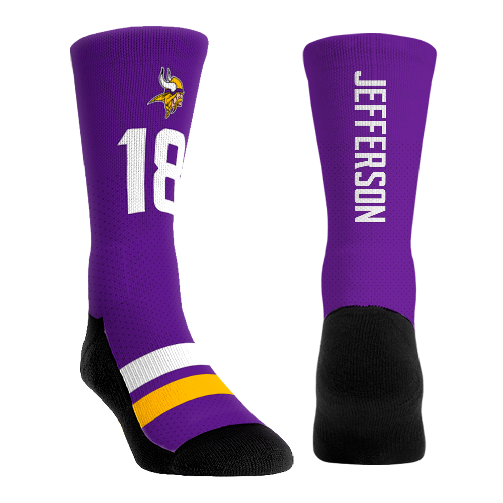 Justin Jefferson - Minnesota Vikings - Jersey Crew Socks