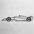 WONDERWALL 'L’Atelier Fun Collection' Formula 1 Wall Art – Steel Silhouette Racing Car with Spinning Wheels-KAFMEKA023