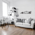 WONDERWALL 'L’Atelier Fun Collection' Formula 1 Wall Art – Steel Silhouette Racing Car with Spinning Wheels-KAFMEKA023