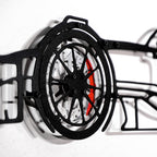 WONDERWALL 'L’Atelier Fun Collection' Formula 1 Wall Art – Steel Silhouette Racing Car with Spinning Wheels-KAFMEKA023