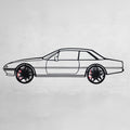 WONDERWALL 'L’Atelier Fun Collection' 1985 Ferrari 400i Wall Art – Classic Steel Silhouette with Spinning Wheels-KAFMEKA024