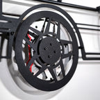 WONDERWALL 'L’Atelier Fun Collection' 1985 Ferrari 400i Wall Art – Classic Steel Silhouette with Spinning Wheels-KAFMEKA024