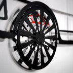 WONDERWALL 'L’Atelier Fun Collection' 1964 Ford Mustang Wall Art – Classic Steel Silhouette with Spinning Wheels-KAFMEKA025