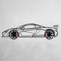 WONDERWALL 'L’Atelier Fun Collection' McLaren Wall Art – Exotic Supercar Steel Silhouette with Spinning Wheels-KAFMEKA031