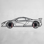 WONDERWALL 'L’Atelier Fun Collection' McLaren Wall Art – Exotic Supercar Steel Silhouette with Spinning Wheels-KAFMEKA031