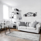 WONDERWALL 'L’Atelier Fun Collection' McLaren Wall Art – Exotic Supercar Steel Silhouette with Spinning Wheels-KAFMEKA031