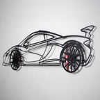 WONDERWALL 'L’Atelier Fun Collection' McLaren Wall Art – Exotic Supercar Steel Silhouette with Spinning Wheels-KAFMEKA031