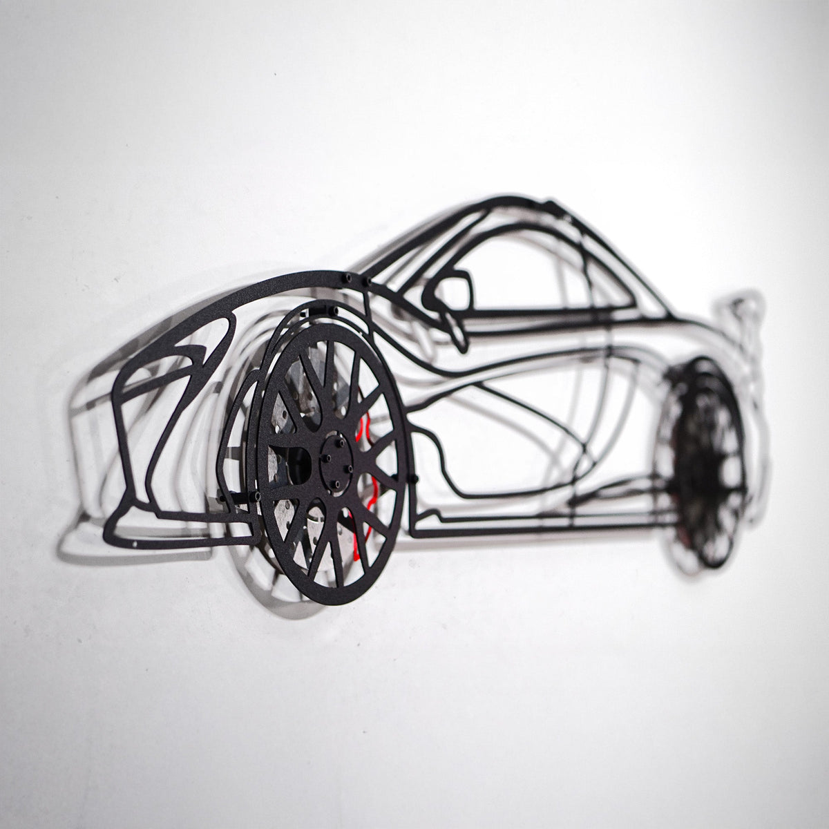 WONDERWALL 'L’Atelier Fun Collection' McLaren Wall Art – Exotic Supercar Steel Silhouette with Spinning Wheels-KAFMEKA031