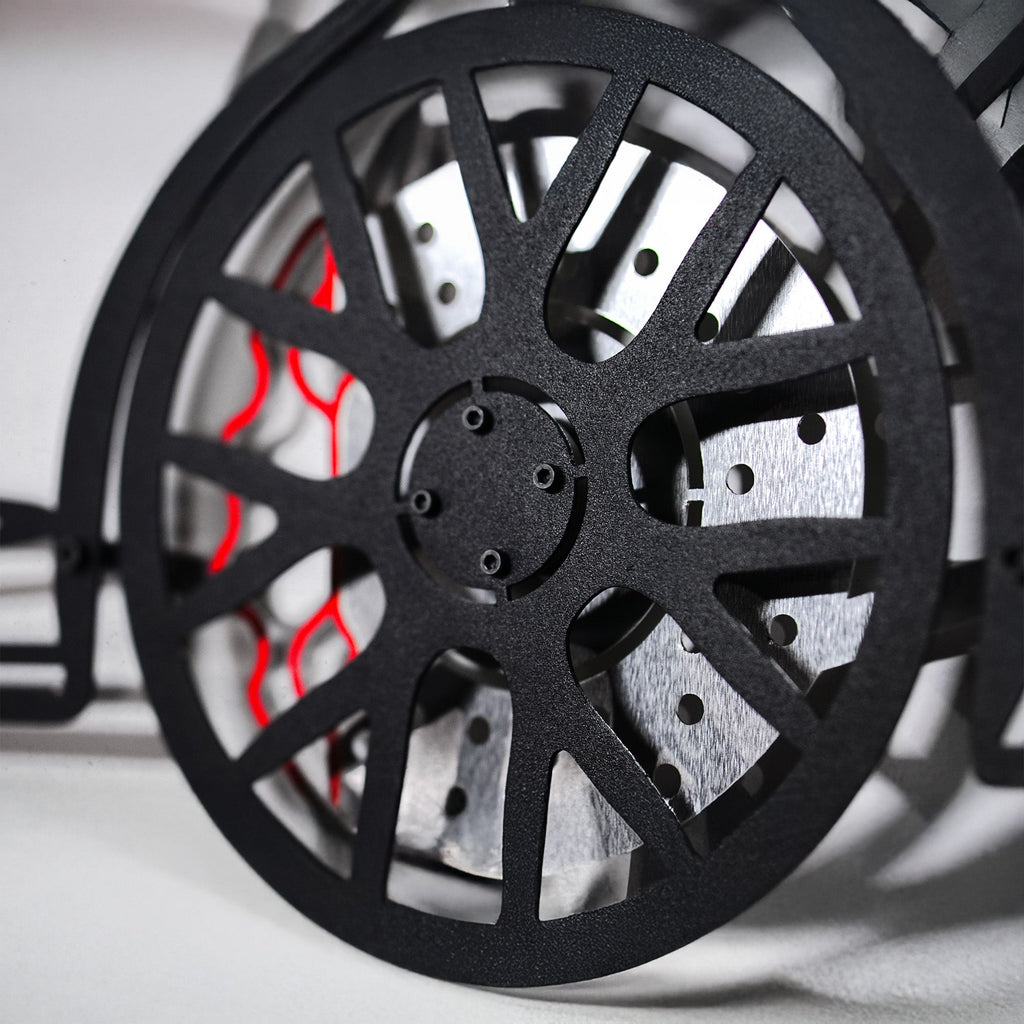 WONDERWALL 'L’Atelier Fun Collection' McLaren Wall Art – Exotic Supercar Steel Silhouette with Spinning Wheels-KAFMEKA031