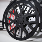 WONDERWALL 'L’Atelier Fun Collection' McLaren Wall Art – Exotic Supercar Steel Silhouette with Spinning Wheels-KAFMEKA031