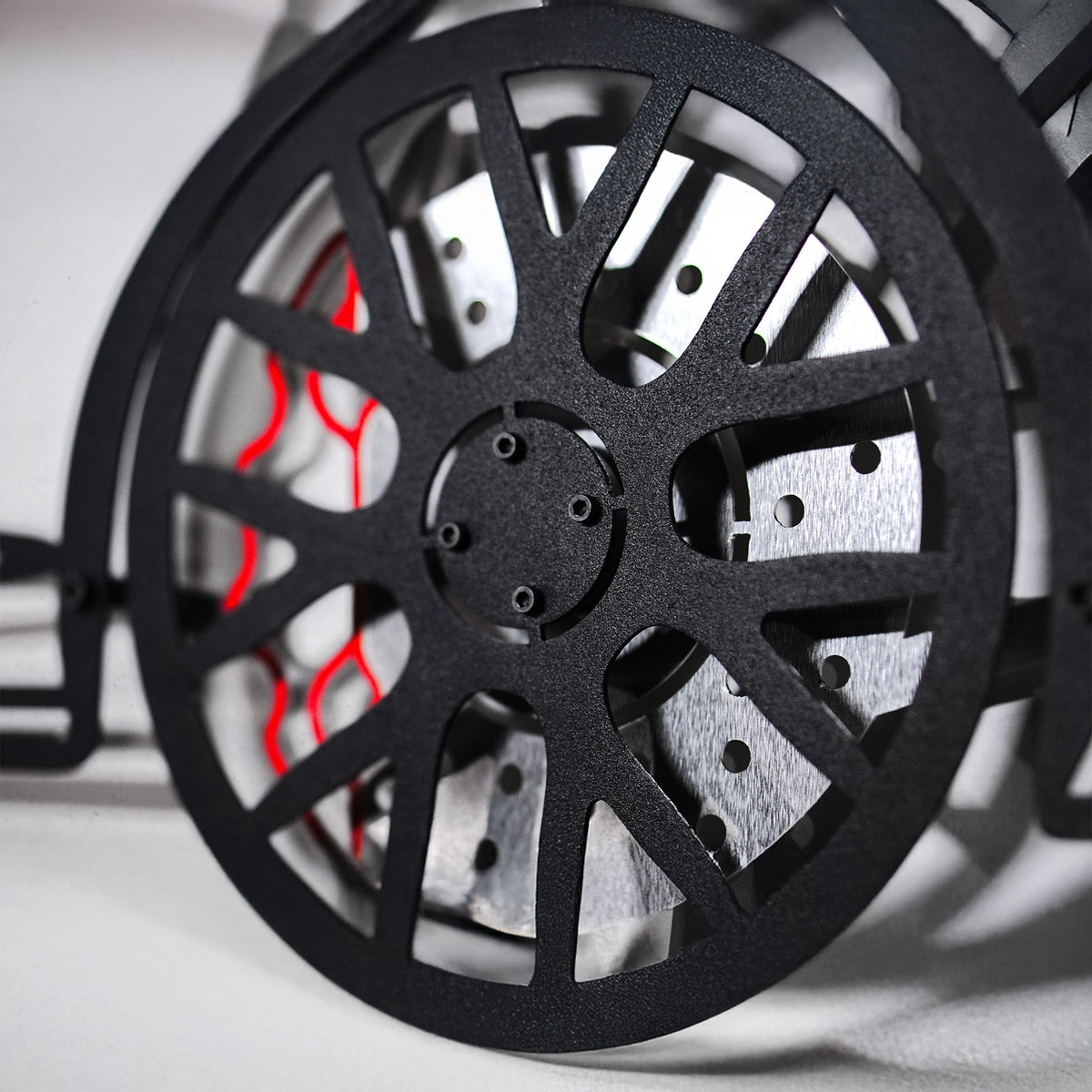 WONDERWALL 'L’Atelier Fun Collection' McLaren Wall Art – Exotic Supercar Steel Silhouette with Spinning Wheels-KAFMEKA031