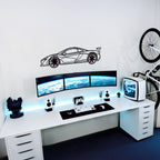 WONDERWALL 'L’Atelier Fun Collection' McLaren Wall Art – Exotic Supercar Steel Silhouette with Spinning Wheels-KAFMEKA031