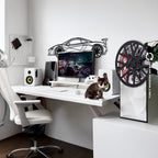 WONDERWALL 'L’Atelier Fun Collection' McLaren Wall Art – Exotic Supercar Steel Silhouette with Spinning Wheels-KAFMEKA031