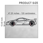 WONDERWALL 'L’Atelier Fun Collection' McLaren Wall Art – Exotic Supercar Steel Silhouette with Spinning Wheels-KAFMEKA031