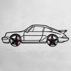 WONDERWALL 'L’Atelier Fun Collection' Classic Porsche 911 Wall Art – Retro Steel Silhouette with Spinning Wheels-KAFMEKA038