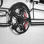 WONDERWALL 'L’Atelier Fun Collection' Classic Porsche 911 Wall Art – Retro Steel Silhouette with Spinning Wheels-KAFMEKA038