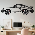 WONDERWALL 'L’Atelier Fun Collection' Porsche 911 Classic Metal Wall Art – Rotating Wheel Automotive Silhouette, Premium Gift for Car Lovers- KAFMEKA049