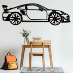WONDERWALL 'L’Atelier Fun Collection' Porsche 911 GT2 Metal Wall Art – Rotating Wheel Motorsport Silhouette | Premium Gift for Car Enthusiasts ,KAFMEKA050