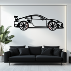 WONDERWALL 'L’Atelier Fun Collection' Porsche 911 GT2 Metal Wall Art – Rotating Wheel Motorsport Silhouette | Premium Gift for Car Enthusiasts ,KAFMEKA050