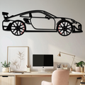 WONDERWALL 'L’Atelier Fun Collection' Porsche 911 GT2 Metal Wall Art – Rotating Wheel Motorsport Silhouette | Premium Gift for Car Enthusiasts ,KAFMEKA050
