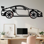 WONDERWALL 'L’Atelier Fun Collection' Porsche 911 GT2 Metal Wall Art – Rotating Wheel Motorsport Silhouette | Premium Gift for Car Enthusiasts ,KAFMEKA050