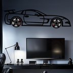 WONDERWALL 'L’Atelier Fun Collection' Chevrolet Corvette C5 Metal Wall Art – Rotating Wheels Sports Car Silhouette Wall Decor Gift-KAFMEKA092