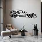 WONDERWALL 'L’Atelier Fun Collection' Chevrolet Corvette C5 Metal Wall Art – Rotating Wheels Sports Car Silhouette Wall Decor Gift-KAFMEKA092