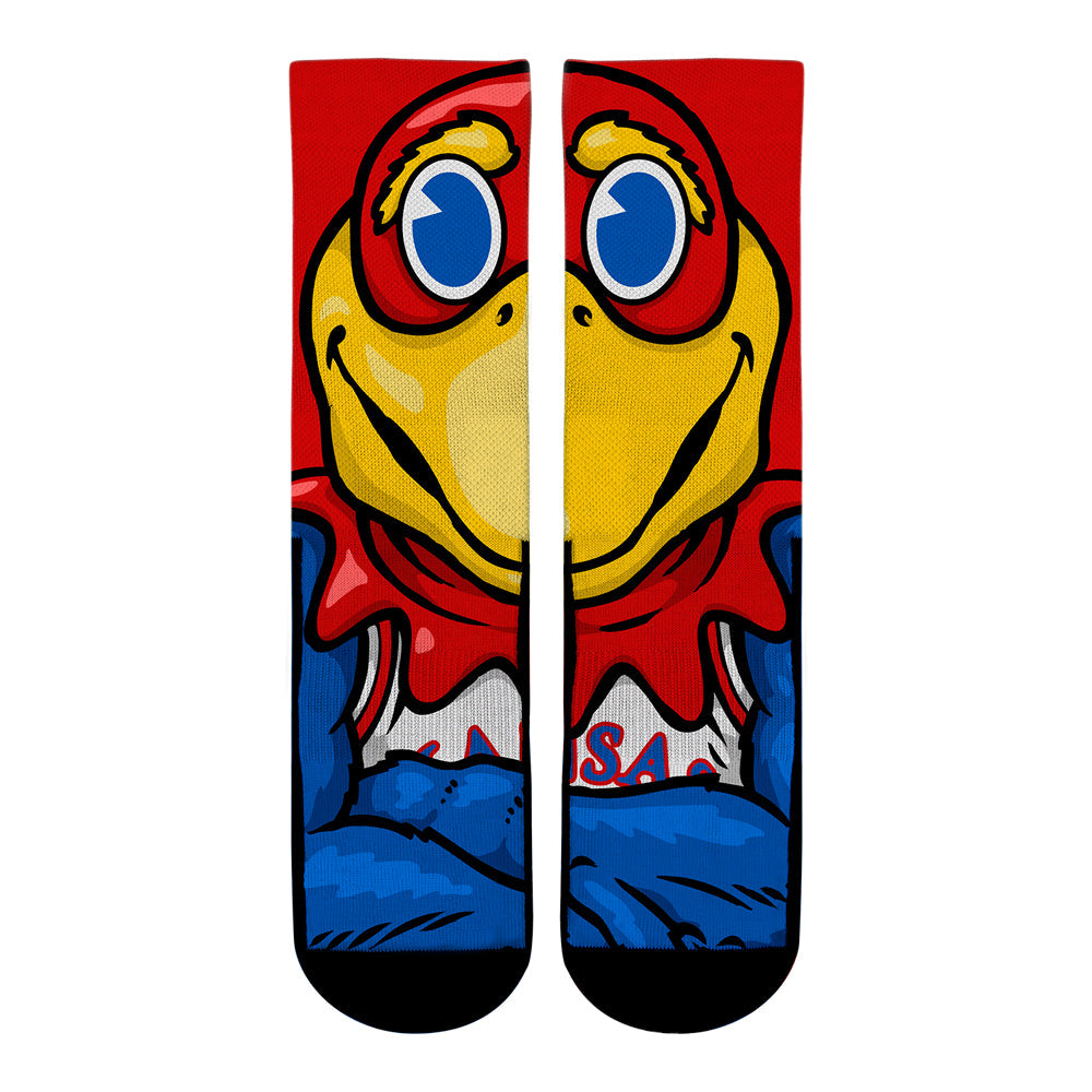Kansas Jayhawks - Mascot Crew Socks