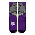 Kansas State Wildcats - Split Face Mascot Crew Socks