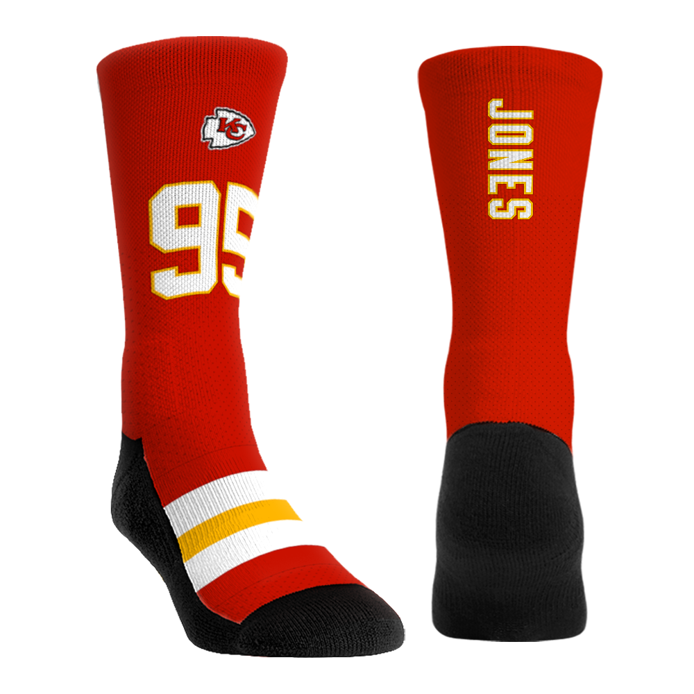 Chris Jones - Kansas City Chiefs - Jersey (Red) Crew Socks