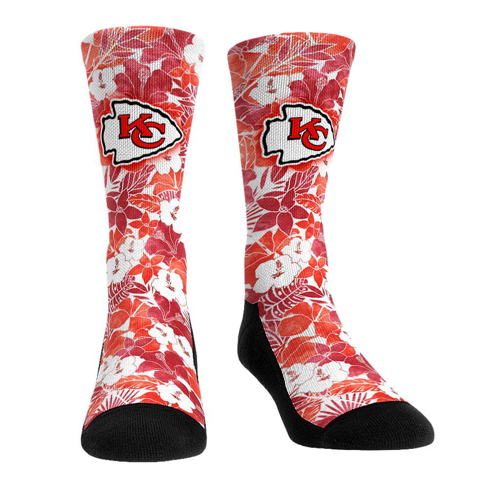 Kansas City Chiefs - Coach's Floral Crew Socks