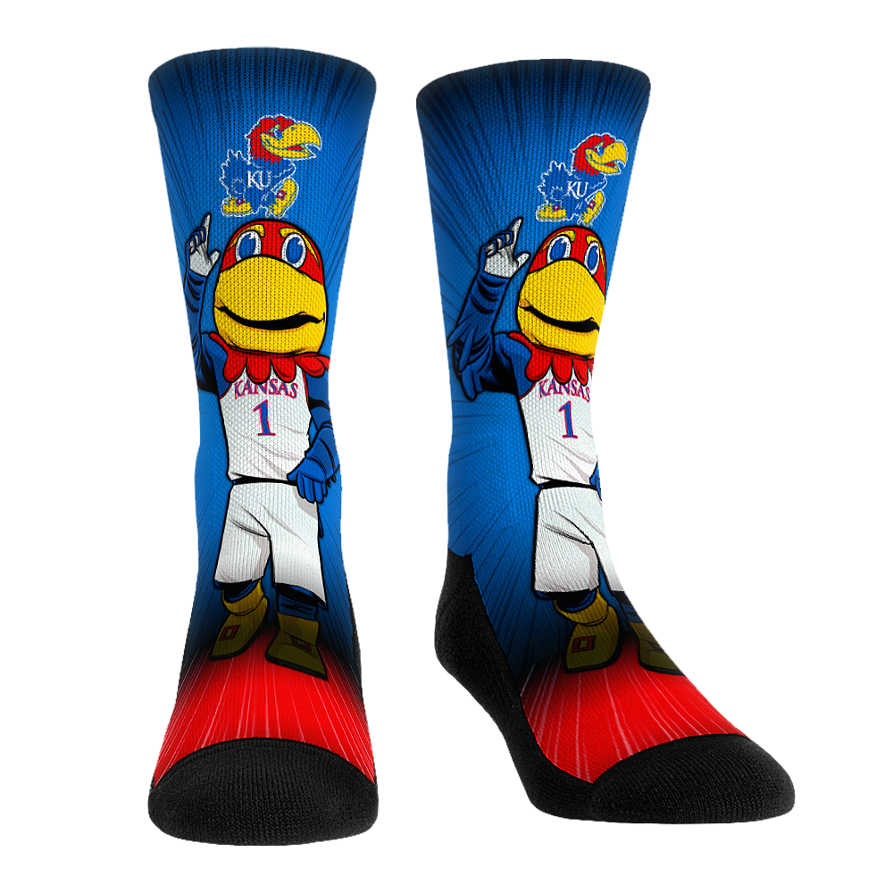 Kansas Jayhawks - Mascot Pump Up! Crew Socks