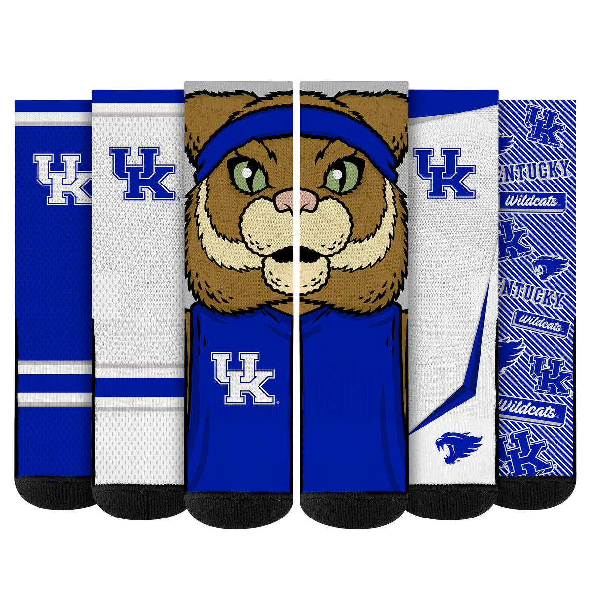 Kentucky Wildcats - Super Fan Crew Socks 5-Pack
