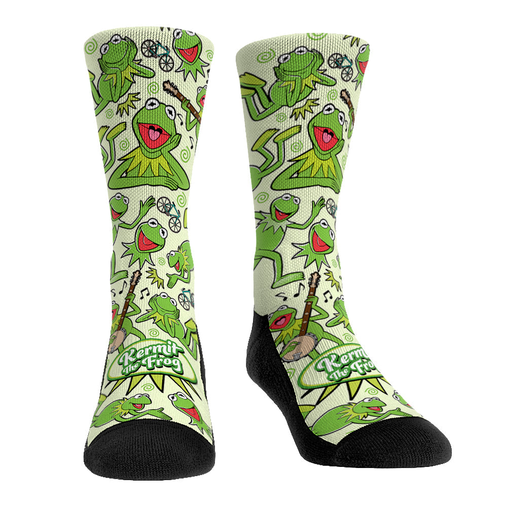 The Muppets Kermit the Frog - All-Over Crew Socks