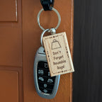 "Don't Forget Reusable Bags" Wooden Keychain - WONDERWALL
