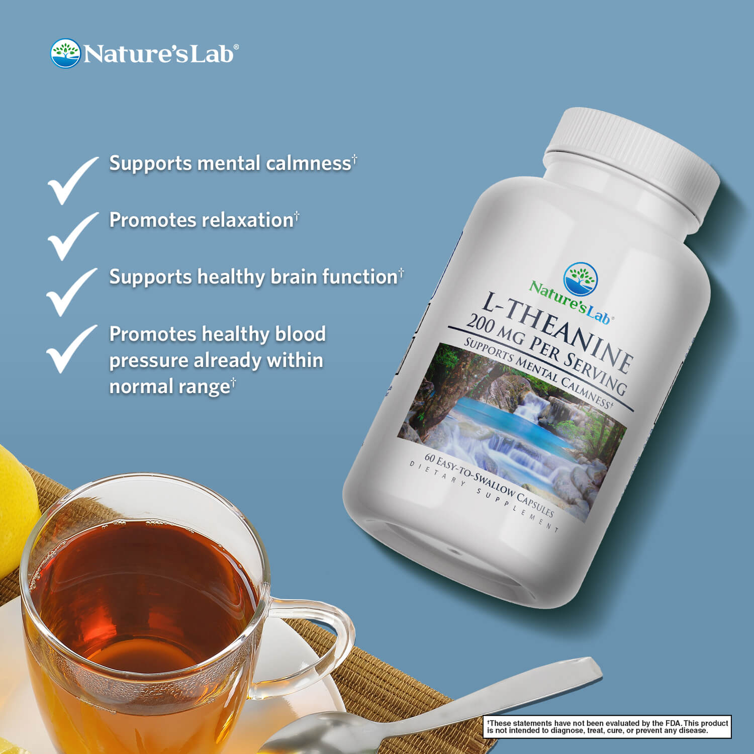 L-Theanine 200 mg - 60 Capsules