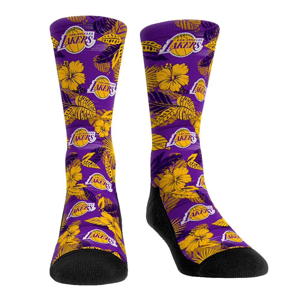 Los Angeles Lakers - Floral Crew Socks