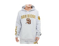 Pro Standard MLB San Diego Padres Stacked Logo Men Pullover Hoodie Heather Grey