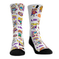 LSU Tigers - 90s Nickelodeon Characters All-Over Crew Socks