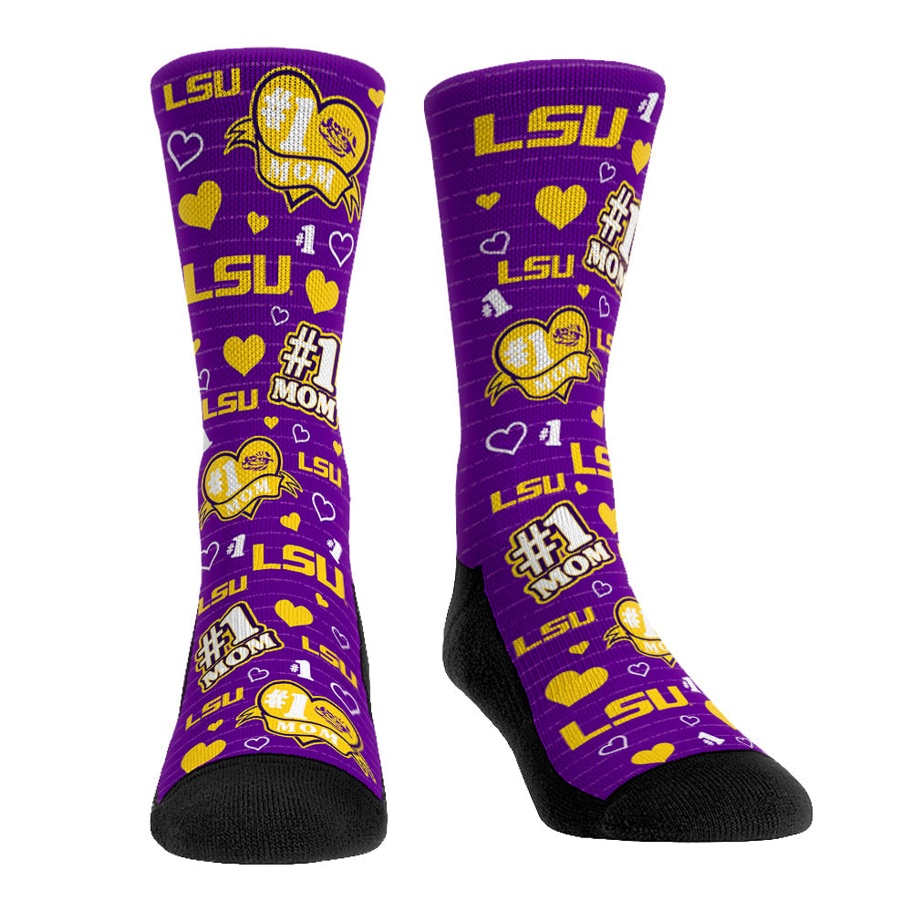 LSU Tigers - #1 Mom Crew Socks