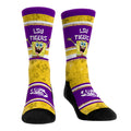 LSU Tigers - SpongeBob SquarePants Tiki Stripe Crew Socks