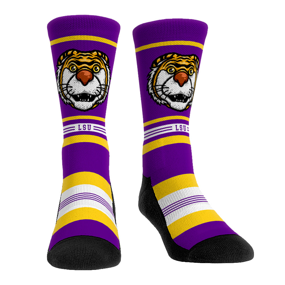 LSU Tigers - Game Face Mascot Crew Socks